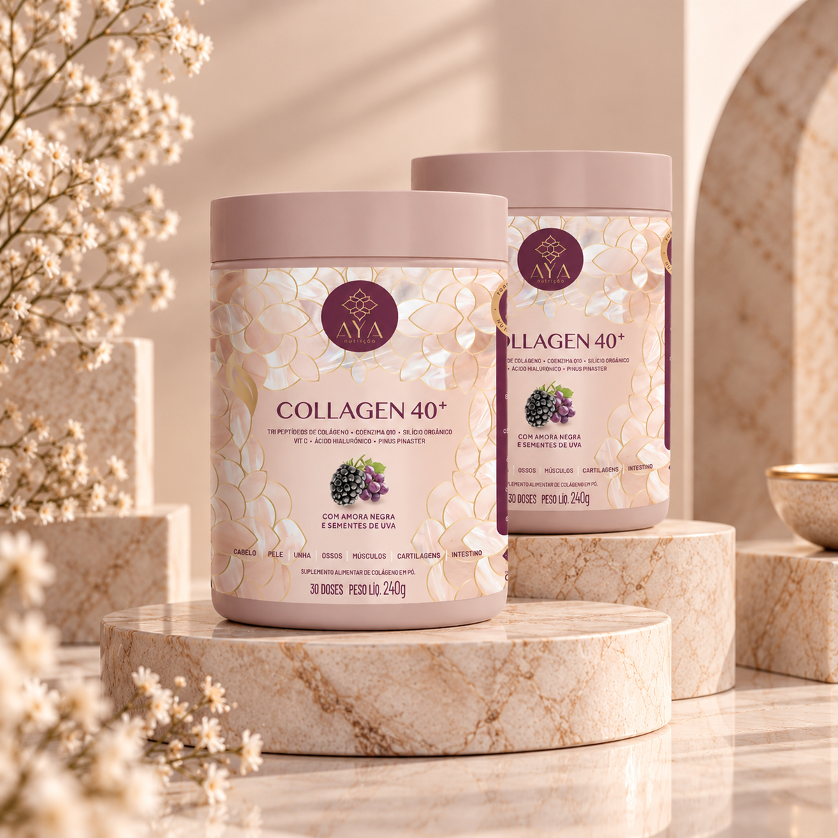 Kit 2 potes Collagen 40+