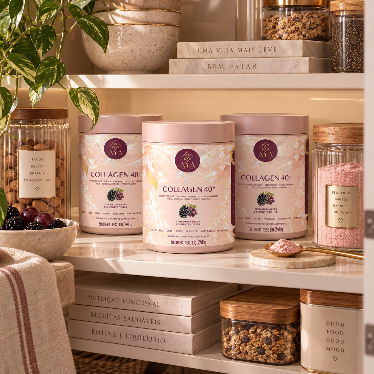 Kit 3 potes Collagen 40+