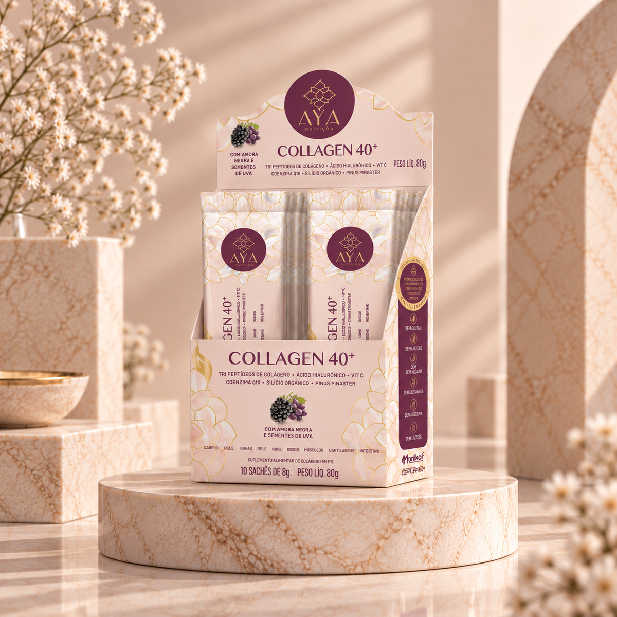 Caixa 10 sachês Collagen 40+