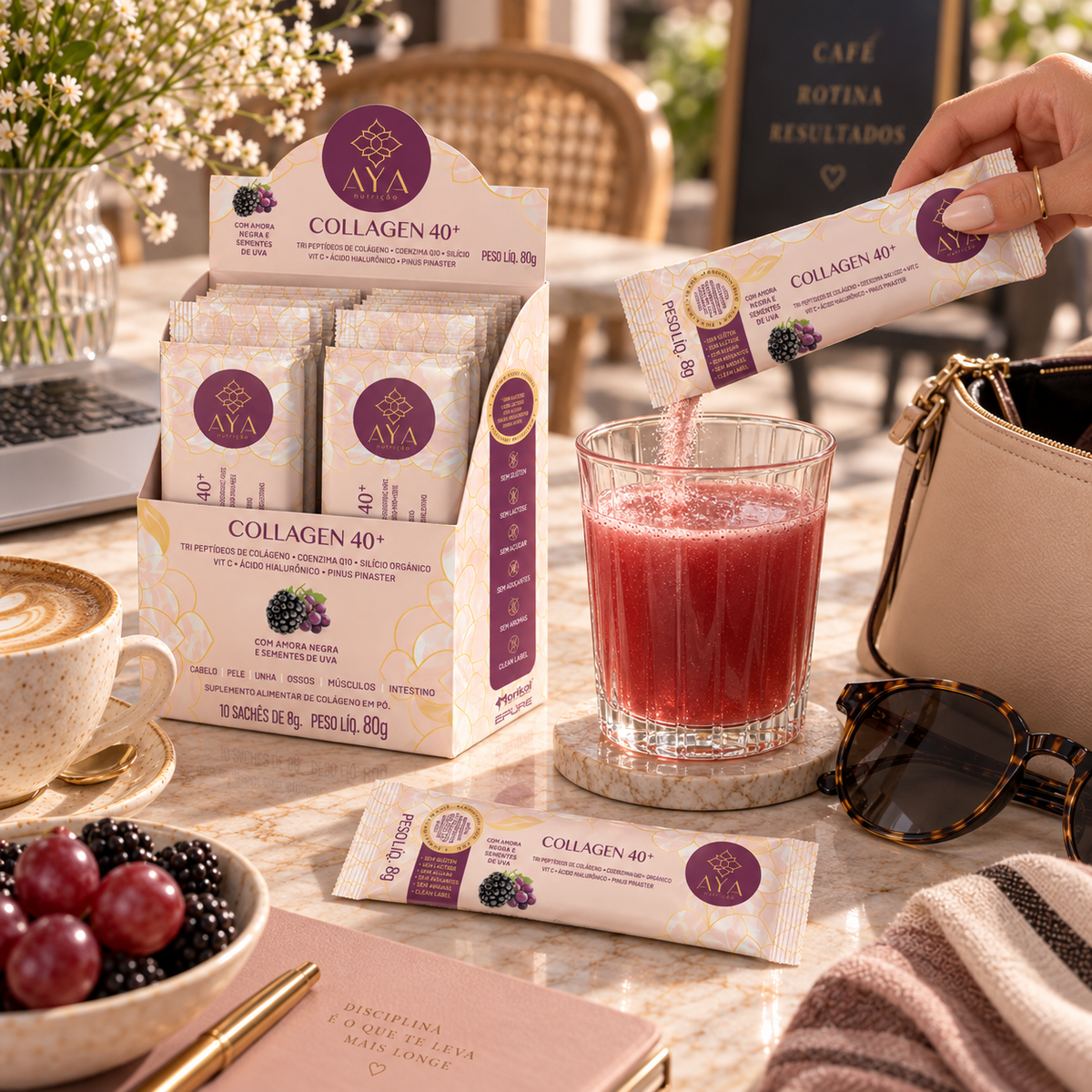 Caixa 10 sachês Collagen 40+
